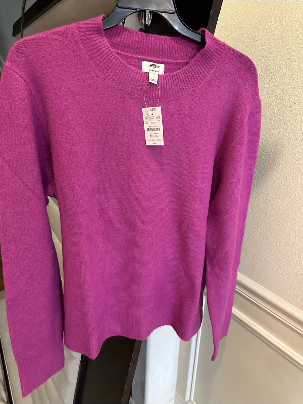 J. Crew Magenta Crewneck  Sweater